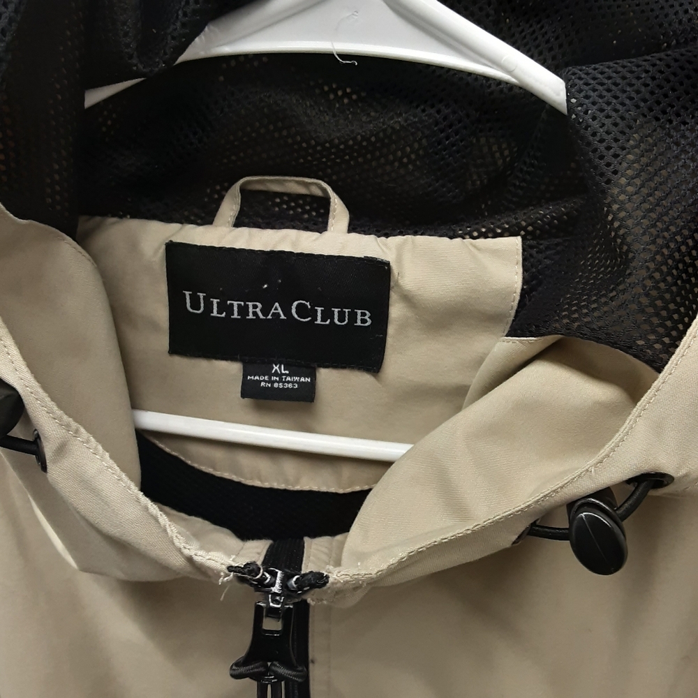 Men's Tan Windbreaker Jacket - Picture 3 of 3